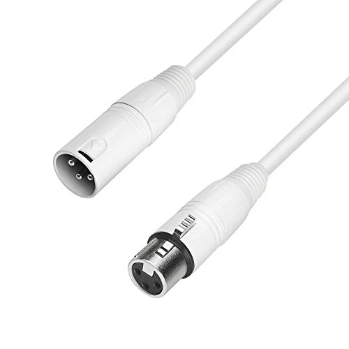 Adam Hall 4 Star MMF 100 XLR-M to XLR-F Microphone Cable (Snow, 3')