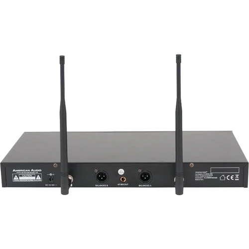 American Audio WM-219 Two-Channel UHF Wireless Handheld Microphone System - Image 3