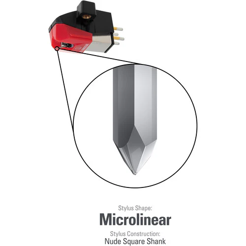 Audio-Technica AT-VM95ML Dual Moving Magnet Turntable Cartridge Red (Open Box) - Image 3