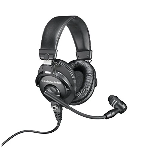 Audio-Technica BPHS1 Broadcast Stereo Headset with Dynamic Cardioid Boom Mic Black, Adjustable