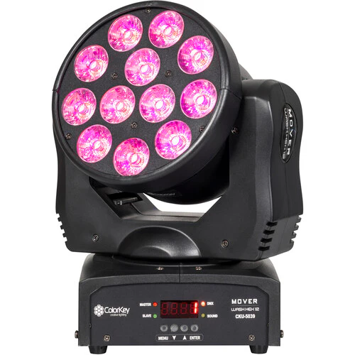ColorKey Mover Wash HEX 12 6-In-1 RGBWA-UV LED Moving Head (Open Box) - Image 2