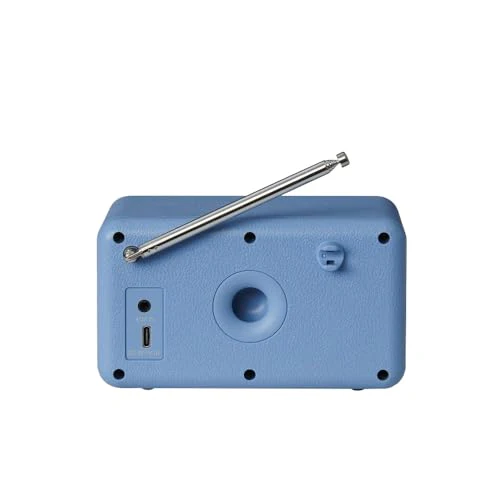 Crosley CR1121A-EB Cooper Retro AM/FM Radio, Portable Bluetooth Speaker with Aux Input and LED Display, Elemental Blue - Image 3