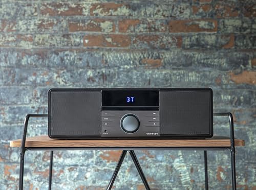 Crosley CR3502A-BK Metro Bluetooth FM Clock Radio and CD Player, Black - Image 5