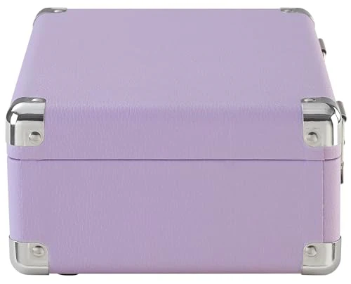Crosley CR3505A-LN Cruiser Retro Portable CD Player with Stereo Bluetooth Speakers and FM Radio, Lavender - Image 4