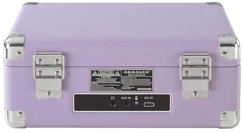 Crosley CR3505A-LN Cruiser Retro Portable CD Player with Stereo Bluetooth Speakers and FM Radio, Lavender - Image 5