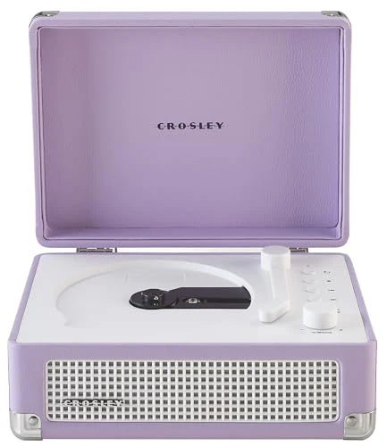 Crosley CR3505A-LN Cruiser Retro Portable CD Player with Stereo Bluetooth Speakers and FM Radio, Lavender - Image 8