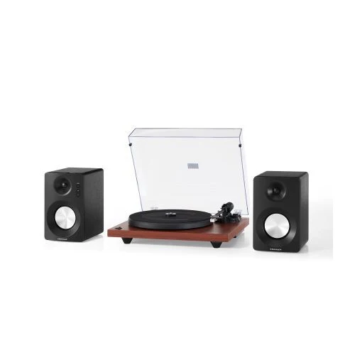Crosley KT6101-MA Belt-Drive Bluetooth Turntable with Built-in Preamp and Included Speakers, Mahogany - Image 2