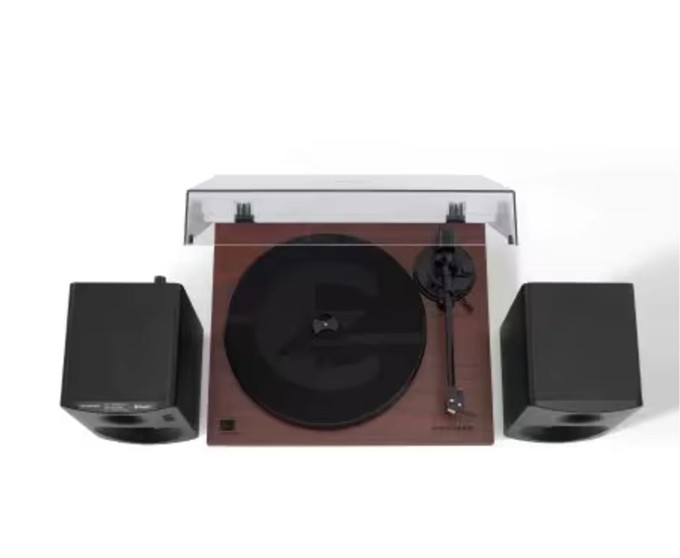 Crosley KT6101-MA Belt-Drive Bluetooth Turntable with Built-in Preamp and Included Speakers, Mahogany - Image 3