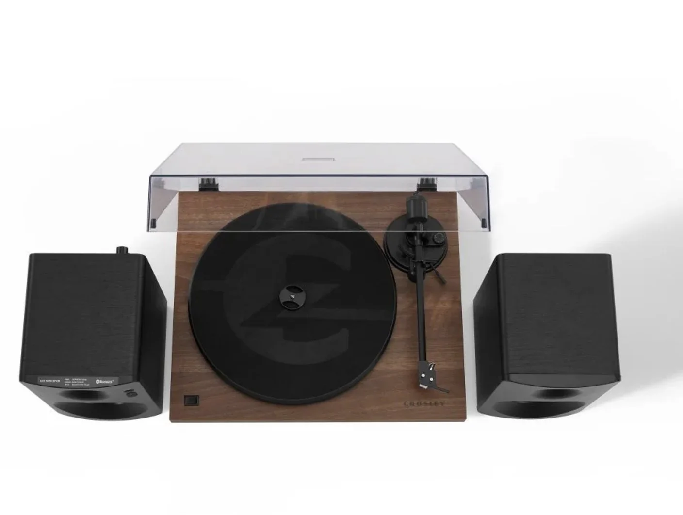 Crosley KT6101-WA Belt-Drive Bluetooth Turntable with Built-in Preamp and Included Speakers, Walnut - Image 4