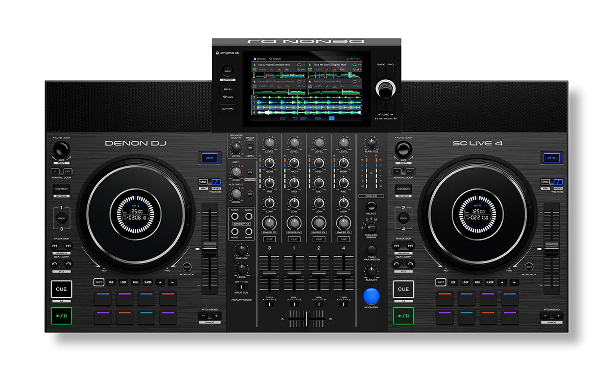 Denon DJ SC Live 4-Standalone Controller, 4-Channel Mixer, Amazon Music Unlimited Streaming, Wi-Fi, Speakers, Serato DJ & Virtual DJ Compatible - Image 7