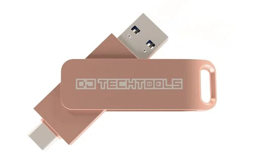 DJ TechTools Chroma USB Drive, Dual USB-A/USB-C, High-Speed USB 3.2 for Rekordbox (Rose Gold, 256, GB) - Image 2