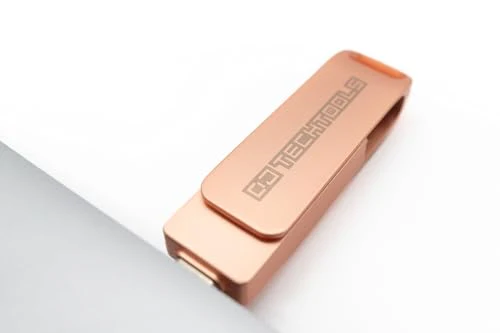 DJ TechTools Chroma USB Drive, Dual USB-A/USB-C, High-Speed USB 3.2 for Rekordbox (Rose Gold, 256, GB) - Image 3