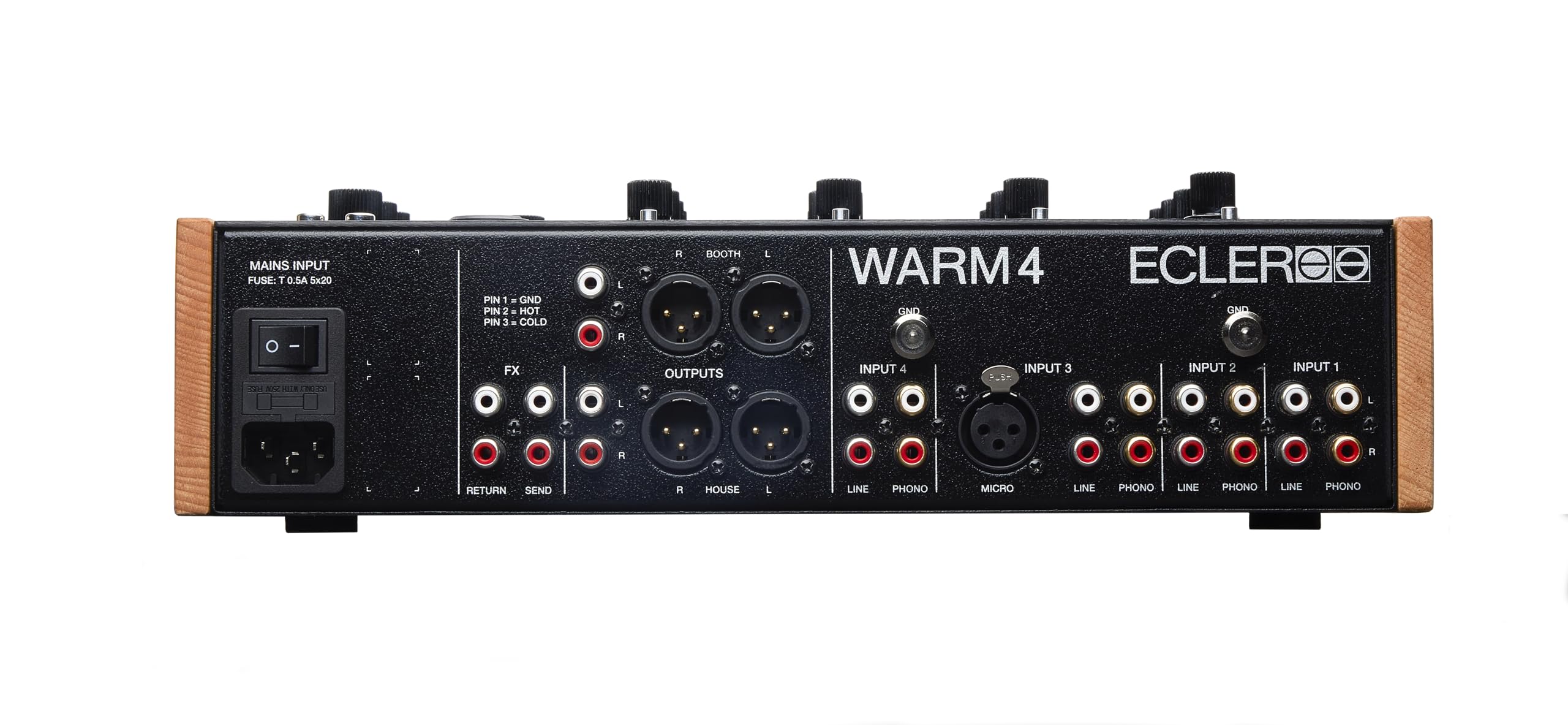 Ecler WARM4 Professional 4-Channel Analog Rotary DJ Mixer - Image 4