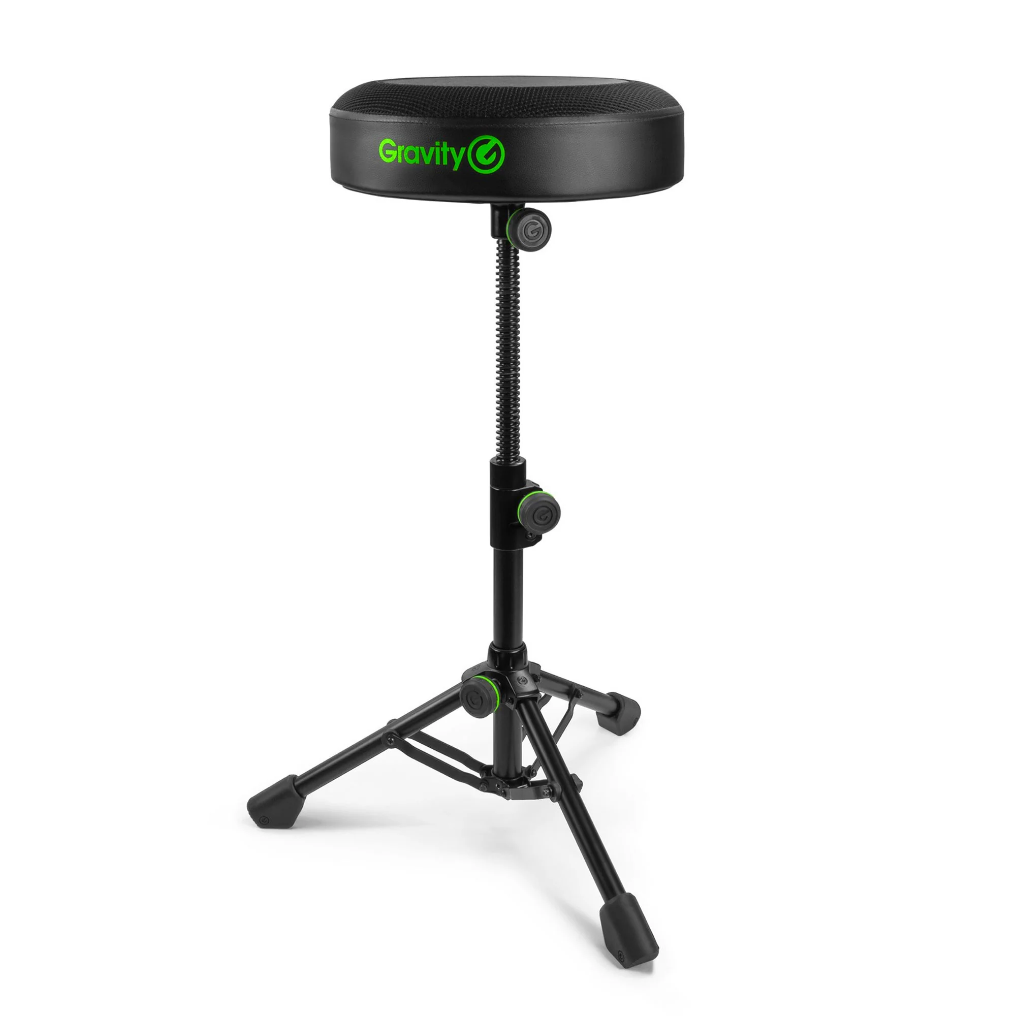 Gravity FD SEAT 1 Round Musicians Stool Foldable, Adjustable Height, Black (GFDSEAT1) - Image 2