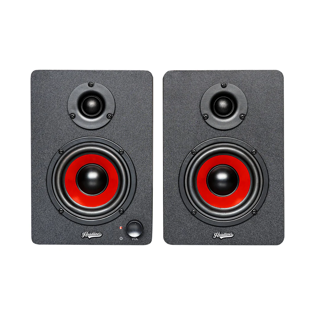 Headliner HD3 3.5'' Active Multimedia Reference Monitors, Limited Edition Black/Red, HL90002 (B-stock) - Image 2
