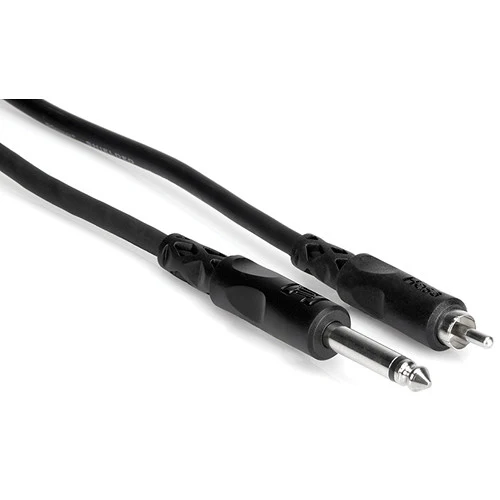 Hosa Technology 1/4" Phone Male to RCA Male Audio Interconnect Cable - 3'