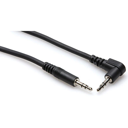 Hosa Technology Stereo Mini Male to Stereo Mini Angled Male Cable (5')