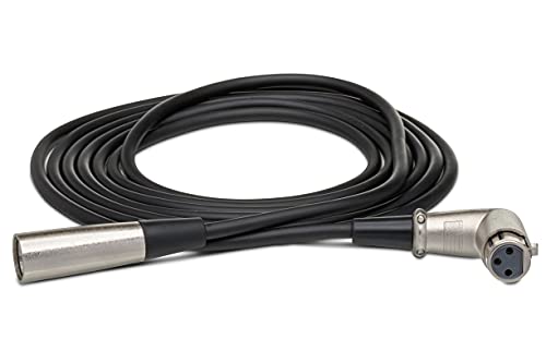 Hosa XFF-105 Right-angle XLR3F to XLR3M Balanced Interconnect Cable, 5 Feet Cable Length
