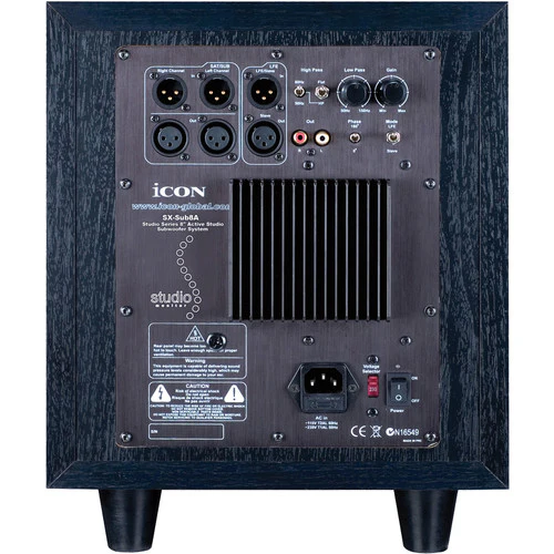 ICON Digital SX-Sub8A 8" Active Subwoofer for Studio Series (Open Box) - Image 3