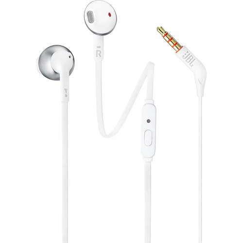 JBL T205 Earbud Headphones (Chrome)