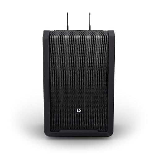 LD Systems ANNY 10 HHD2 Battery-Powered Bluetooth 10" PA Speaker with 2 Handheld Microphones (B51: 512 to 542 MHz) - Image 4