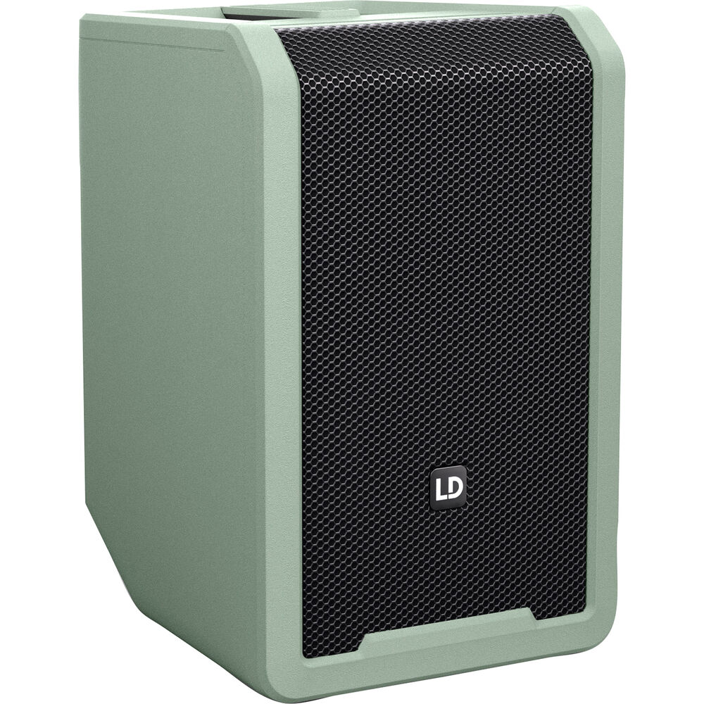 LD Systems ANNY 8 Portable Battery-Powered 8" Bluetooth PA Speaker with Mixer and Bodypack/Headset Mic (Green) - Image 2