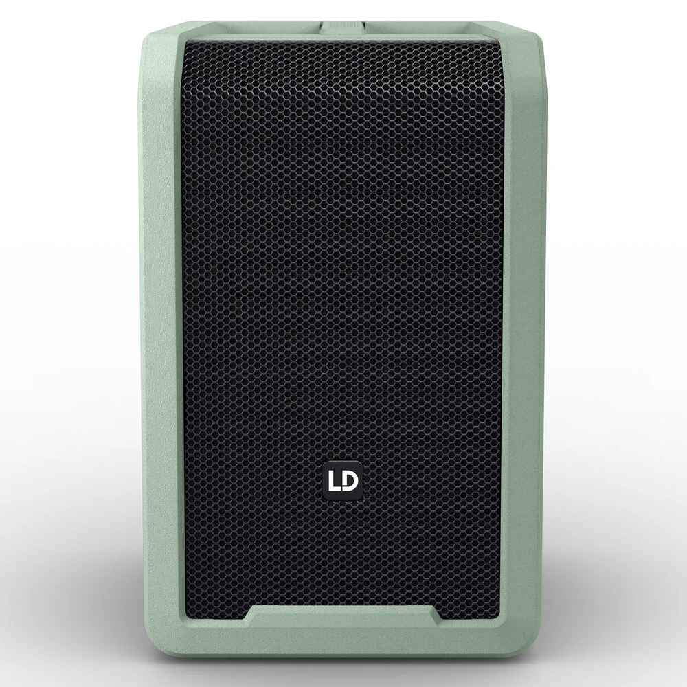 LD Systems ANNY 8 Portable Battery-Powered 8" Bluetooth PA Speaker with Mixer and Bodypack/Headset Mic (Green) - Image 4