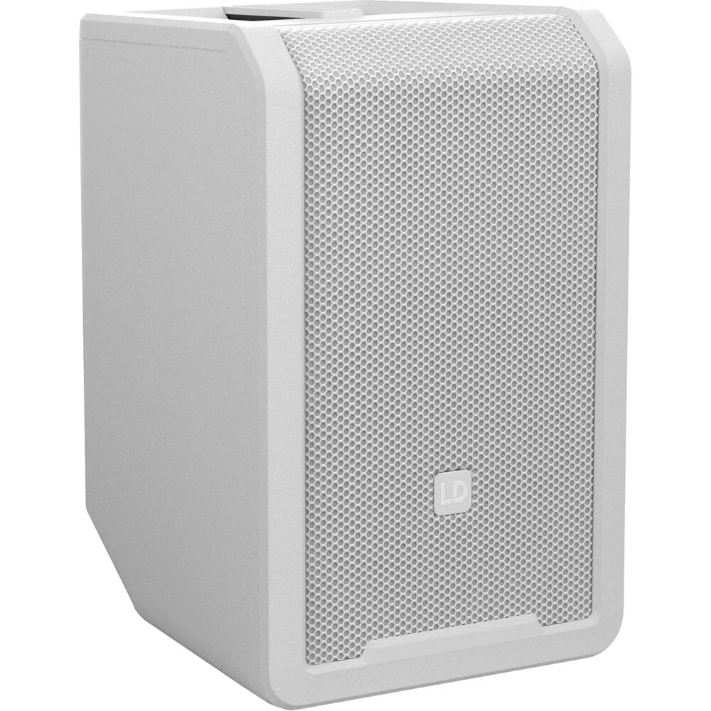 LD Systems ANNY 8 Portable Battery-Powered 8" Bluetooth PA Speaker with Mixer and Bodypack/Headset Mic (White) - Image 2