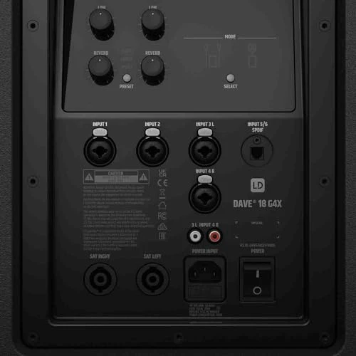 LD Systems DAVE 18 G4X Compact 2.1 4000W 18" Powered PA System with Bluetooth Streaming - Image 7
