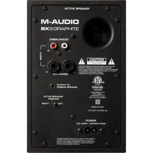 M-Audio BX3 Graphite 3.5" 20W Active Studio Monitors (Pair) - Image 3