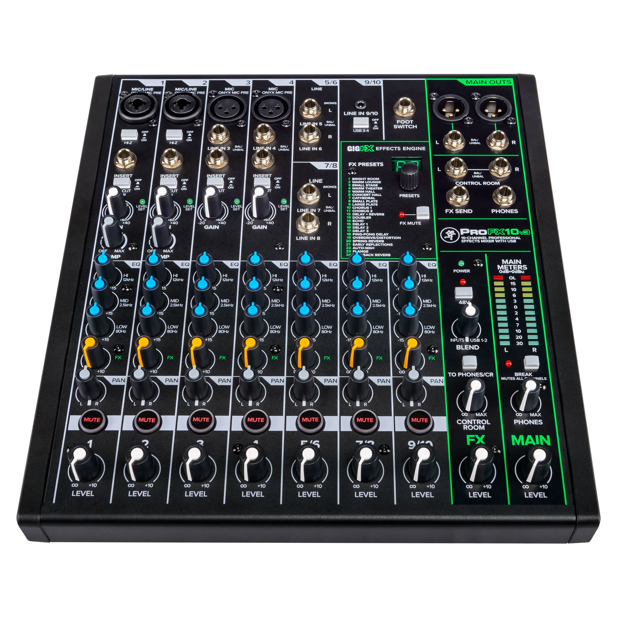 Mackie ProFX10v3 10-Channel Sound Reinforcement Mixer with Built-In FX (Open Box) - Image 2