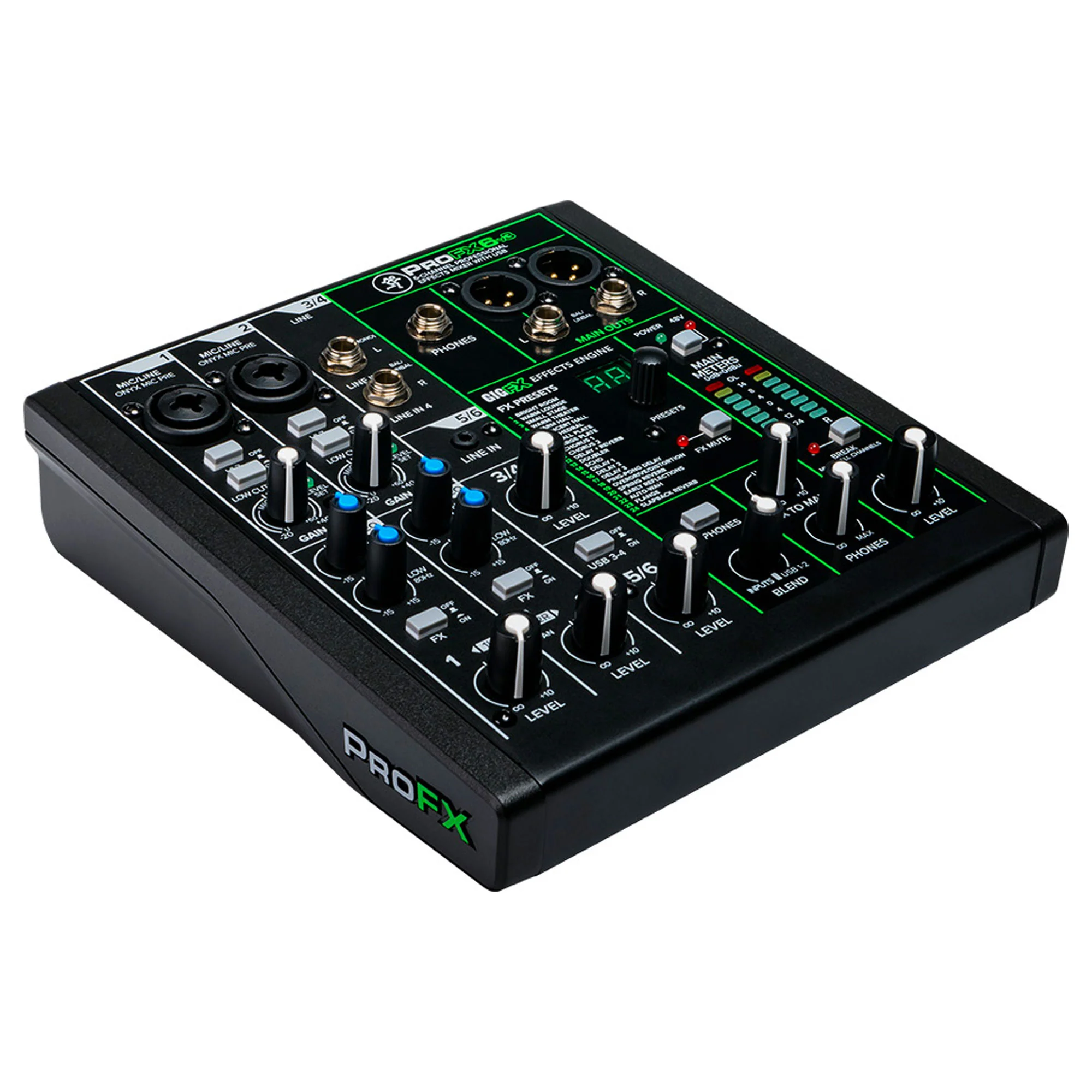 Mackie ProFXv3 Series, 6-Channel Professional Effects Mixer with USB, Onyx Mic Preamps and GigFX effects engine - Unpowered (ProFX6v3) (Open Box) - Image 3