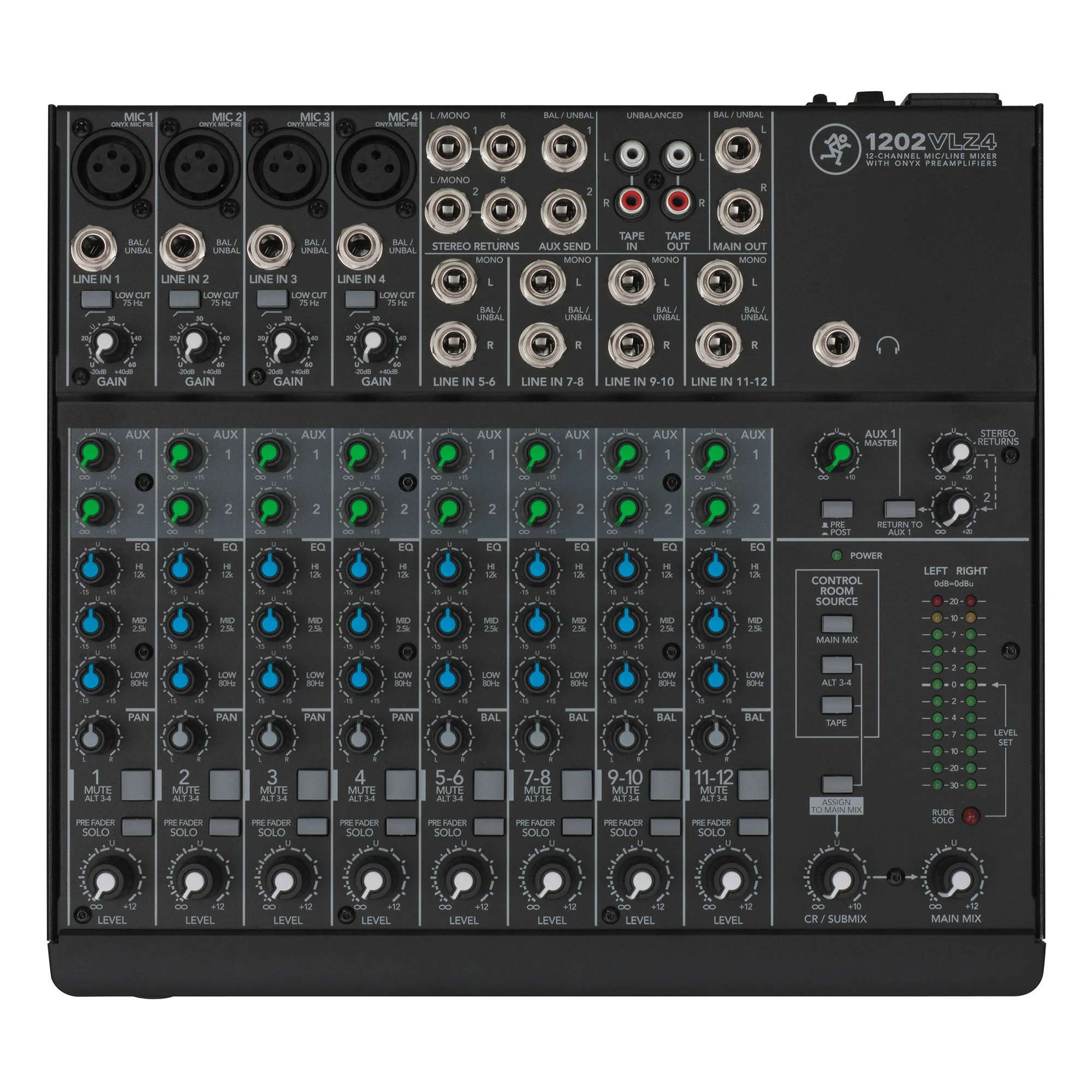 Mackie VLZ4 Series, 12-channel Mixer with Ultra-wide 60dB gain range and Onyx Mic Preamps 1202VLZ4 (Open Box) - Image 3