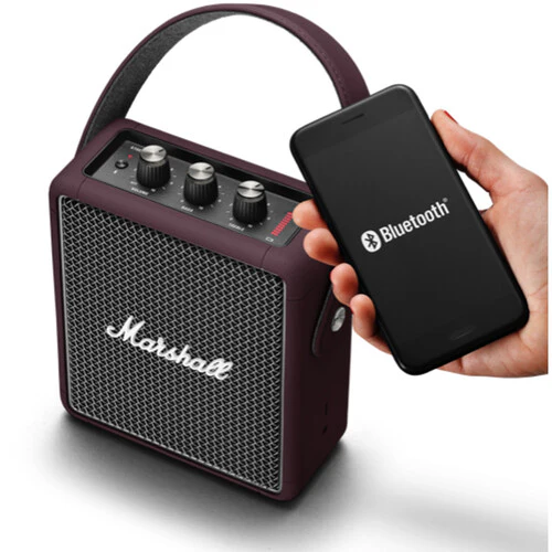 Marshall Stockwell II Portable Bluetooth Speaker, Black and Brass - Image 7