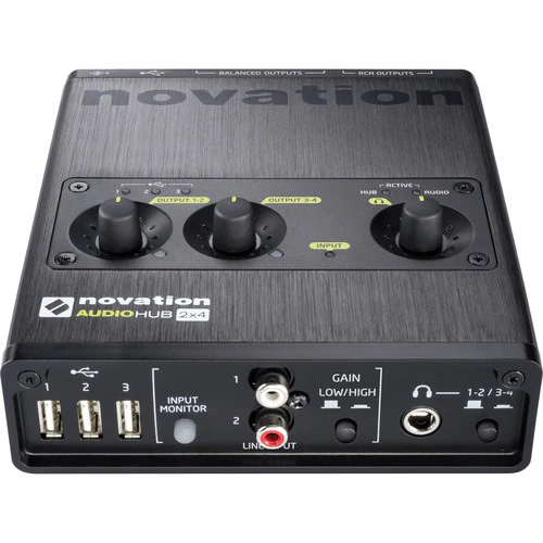 Novation Audiohub 2x4 Audio Interface and USB Hub - Image 3