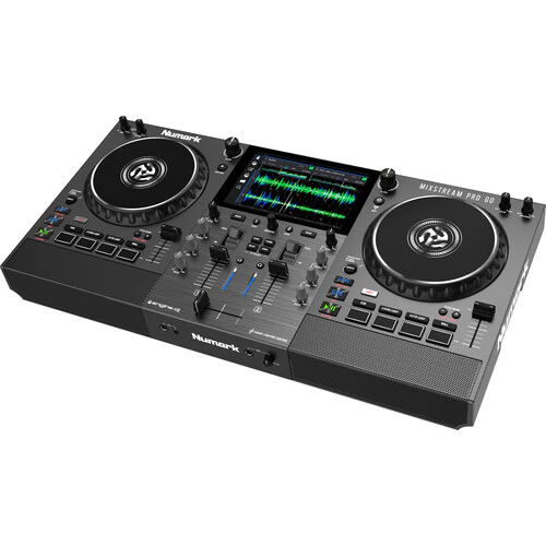 Numark Mixstream Pro Go - Standalone DJ Controller with Battery, DJ Mixer, Speakers, Amazon Music Unlimited, WiFi, Touchscreen, Works with Serato DJ (Open Box) - Image 3