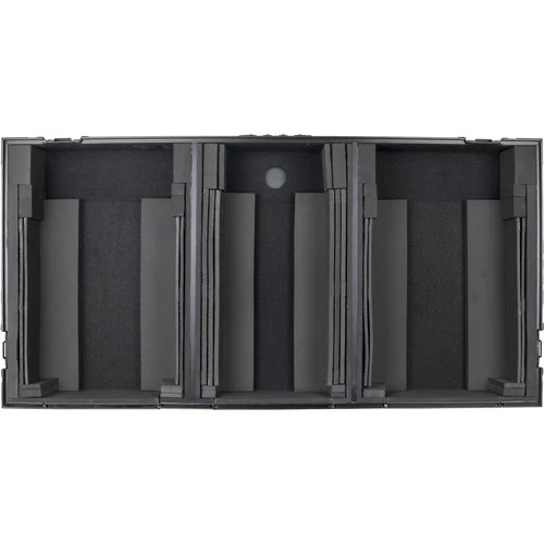 Odyssey Black Label Coffin Coffin Flight Case for 10" DJ Mixer and Two Large-Format Media Players (All Black) - Image 3