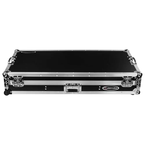 Odyssey DJ Coffin Flight Case with Wheels for Pioneer DJM-A9 / CDJ-3000 (Silver on Black) - Image 5
