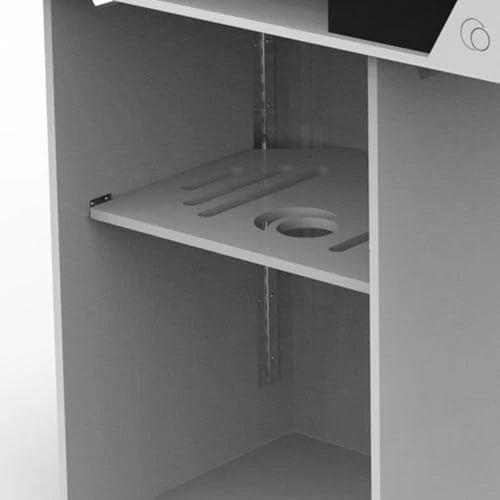 Odyssey DJ Mobile Podium (37.5" Height, White) - Image 3