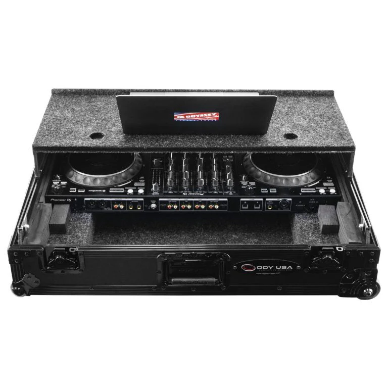 Odyssey FZGSDDJ1000BLCW Pioneer DDJ-1000 DDJ-1000SRT Case in Black Corner Wheels - Image 3
