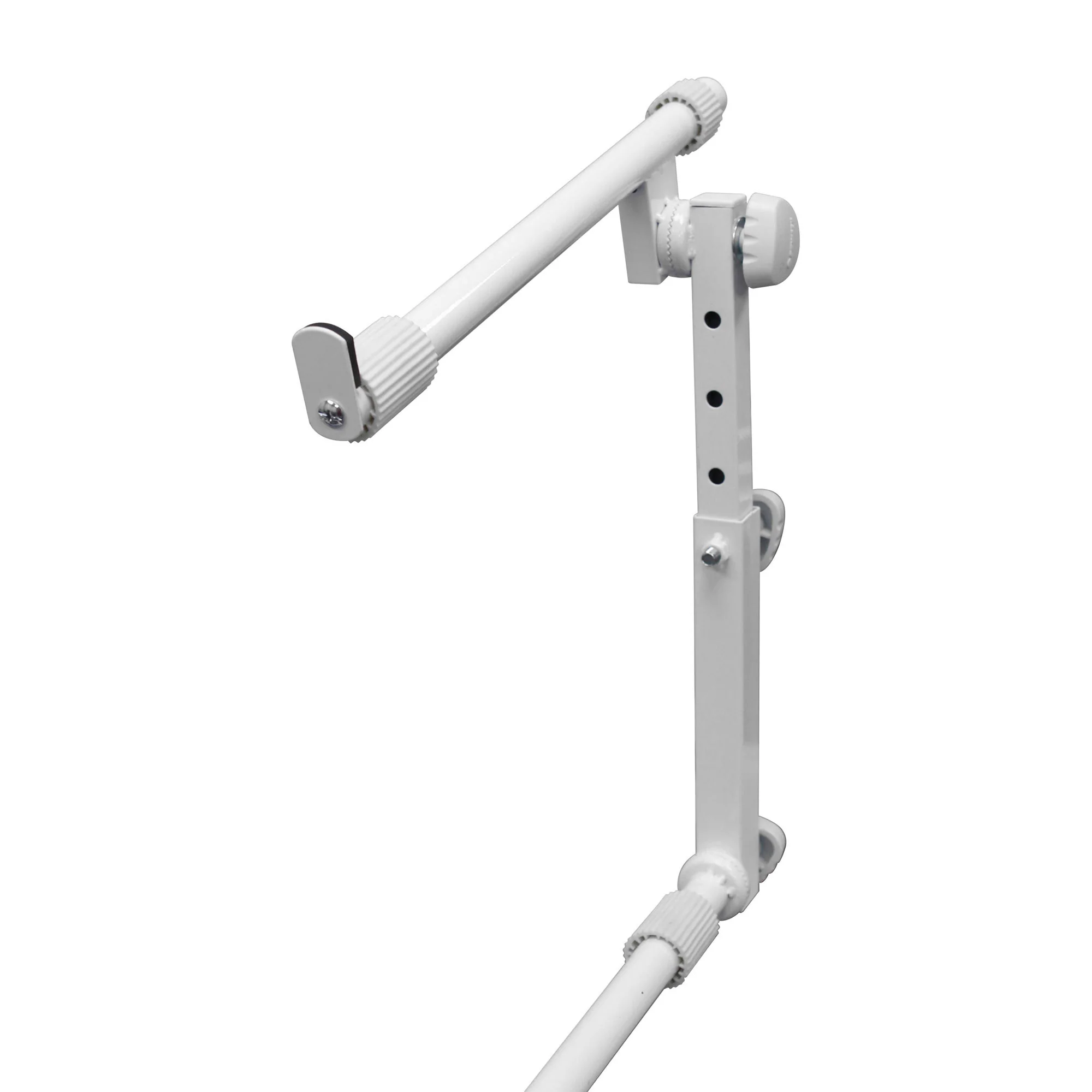 Odyssey Innovative Designs X-Stand Combo Dual-Tier Heavy-Duty Folding Stand with Microphone Boom & Laptop/Gear Shelf (white) (Open Box) - Image 6