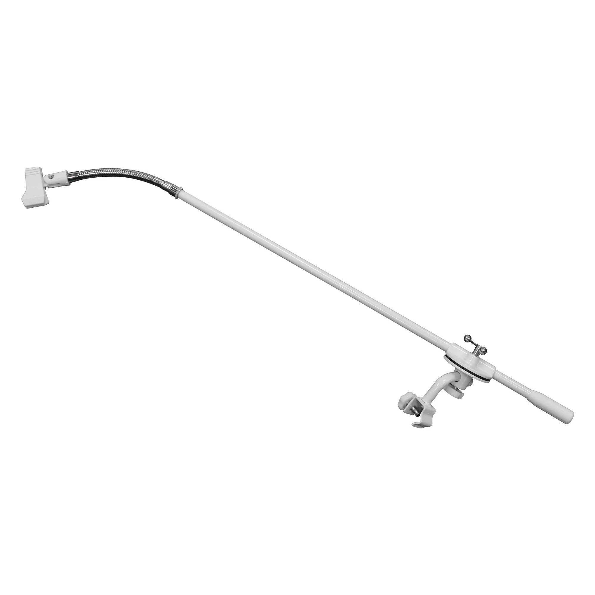 Odyssey Innovative Designs X-Stand Combo Dual-Tier Heavy-Duty Folding Stand with Microphone Boom & Laptop/Gear Shelf (white) (Open Box) - Image 7