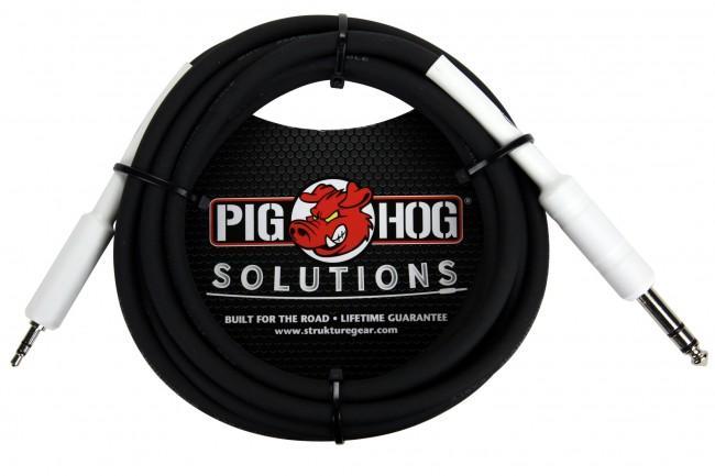 Pig Hog PX48J10 Solutions 1/4 TRS to 1/8 Mini Adapter Cable 10 ft.