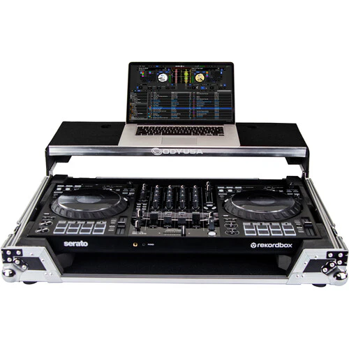 Pioneer DJ DDJ-FLX10 + Odyssey FZGSFLX10WM DJ Flight Case with Glide Style Laptop Platform and Wheels - Image 3