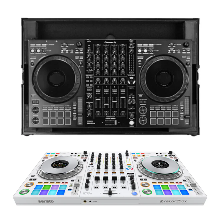 Pioneer DJ DDJ-FLX10-W + Odyssey 810FLX10M I-Board DJ Flight Case
