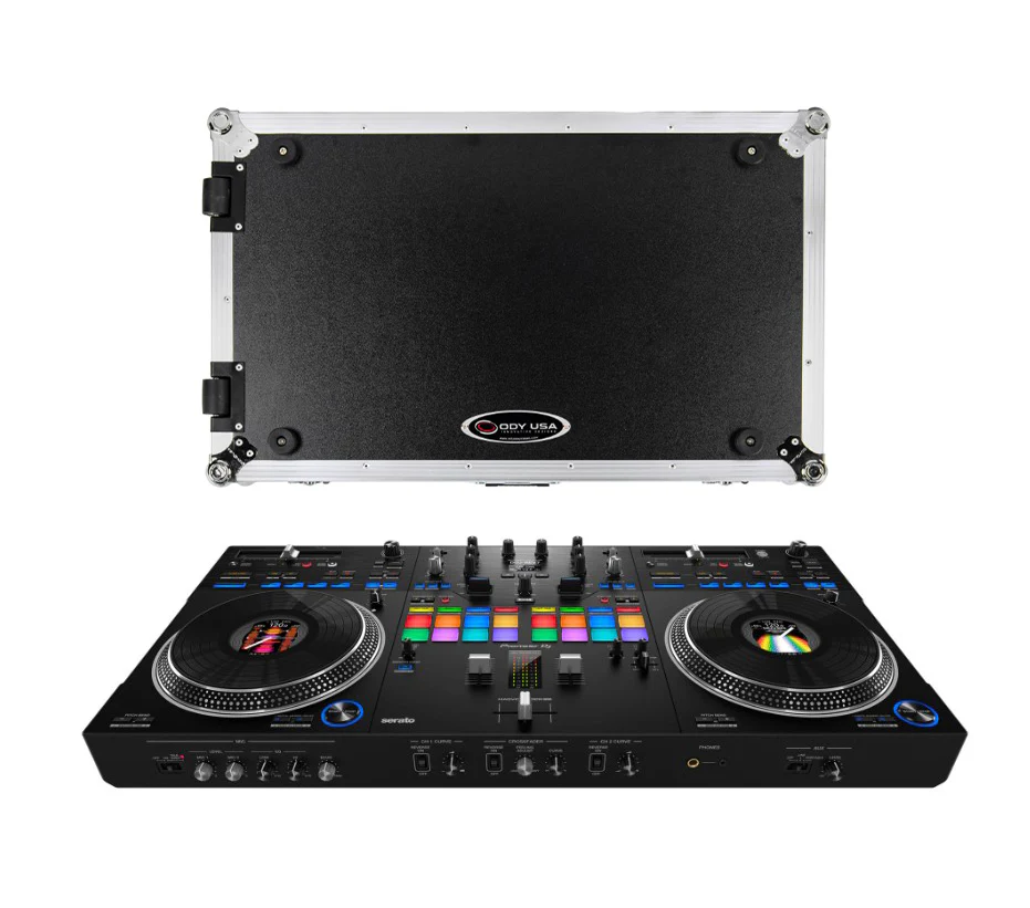 Pioneer DJ DDJ-REV7 + Odyssey Glide Style Flight Case with Wheels and Laptop Platform