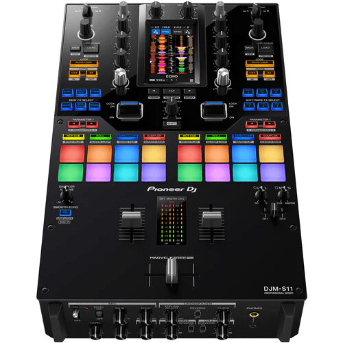 Pioneer DJ DJM-S11 Professional 2-Channel Battle Mixer for Serato DJ Pro / rekordbox (Black) - Image 3