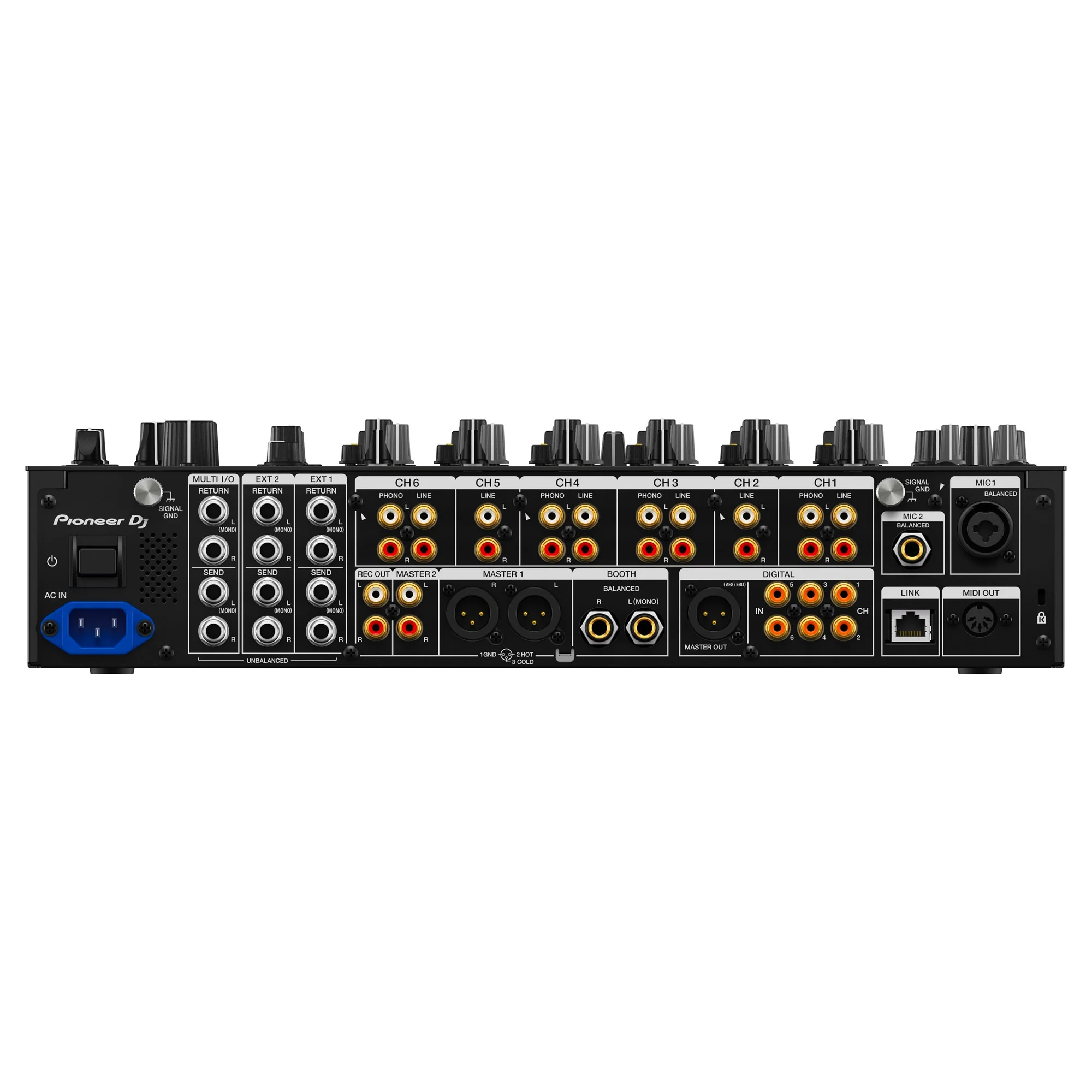 Pioneer DJ DJM-V10 6-Channel Professional DJ Mixer + ProX XS-DJMV10 Case - Image 4