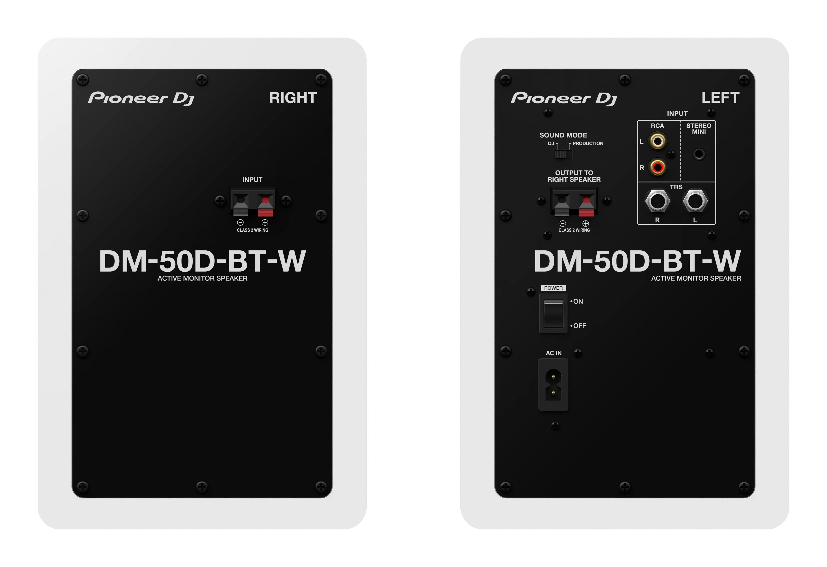 Pioneer Dj DM-50D 5-inch Desktop Monitor System – High-Performance Sound (White) - Image 3