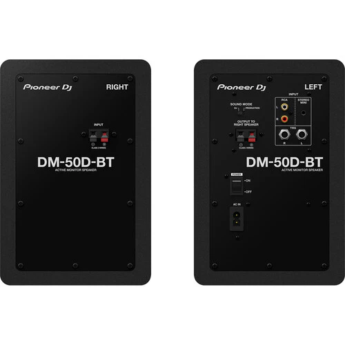 Pioneer DJ DM-50D-BT 5-inch Desktop Active Monitor Speaker Pair with Bluetooth - Black (Open Box) - Image 3